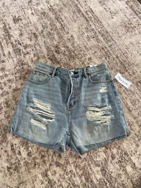 PacSun High Rise Icon Short - Light Wash Blue